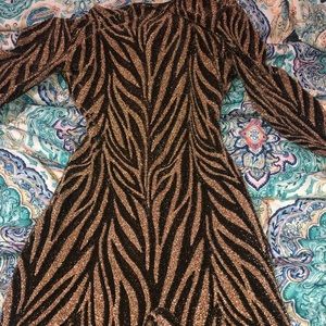 Zebra open back jumpsuit